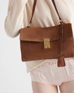 Prada Soft Sound Medium Suede Shoulder Bag - Image 2